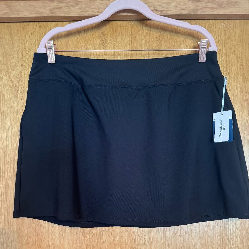 NWT TOMMY BAHAMA BLACK GOLF SKORT SIZE XL